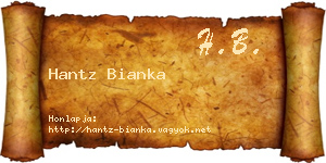 Hantz Bianka névjegykártya